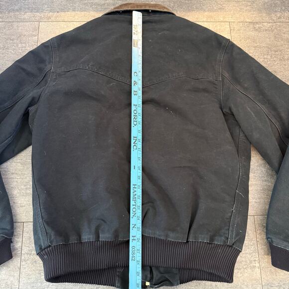Carhartt J13 BLK Santa Fe Canvas Fleece Lined Jacket XL - Picture 13 of 14